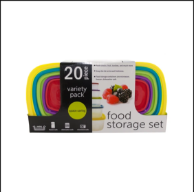 20-Piece Variety Pack Food Storage Containers Set