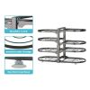 6 Tier Pots and Pans Lid Organizer Rack Holder, Adjustable Pot Organizer Rack for Under Cabinet, Pot Rack for Kitchen Organization and Storage, Black