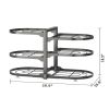 6 Tier Pots and Pans Lid Organizer Rack Holder, Adjustable Pot Organizer Rack for Under Cabinet, Pot Rack for Kitchen Organization and Storage, Black